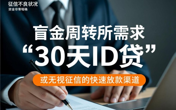 征信黑了怎么贷款，30天ID贷哪里能下款？