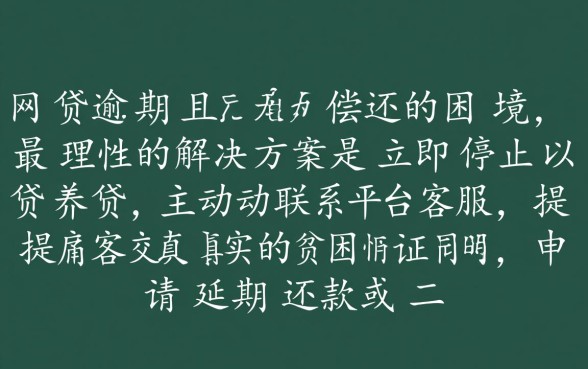 网贷还不上怎么办，没钱还怎么协商分期？