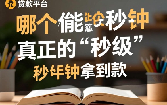 哪个贷款平台能让你秒秒钟拿到款，正规秒批贷款平台有哪些