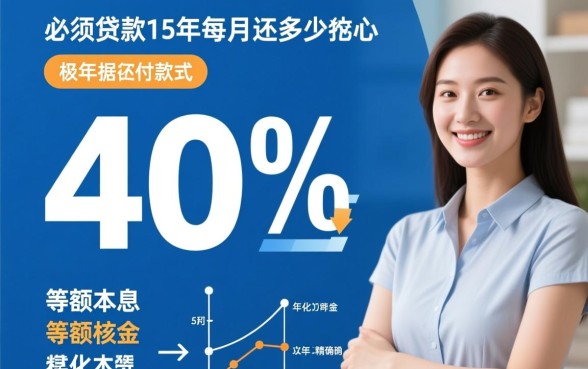 40万贷款15年每月还多少，利息一共多少钱？