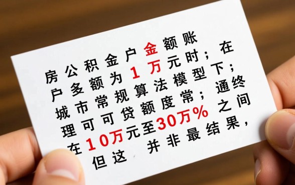 住房公积金一万可以贷款多少，公积金余额一万能贷多少