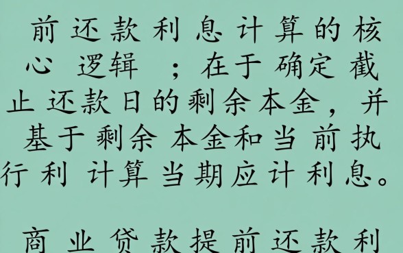 商业贷款提前还款利息怎么算，现在提前还款划算吗