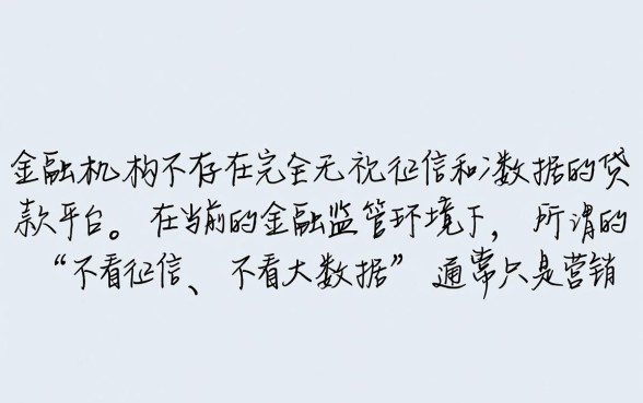 有没有不看征信和大数据的贷款平台，2026最新口子有哪些