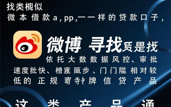 类似微博借款app一样的贷款口子有哪些？哪个容易下款