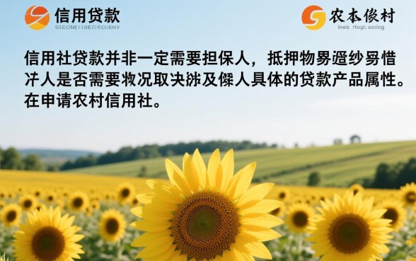 农村信用社贷款需要担保人吗，没有担保人能贷吗？