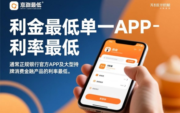 借款利息最低的app是哪个软件，正规贷款软件哪个利息低