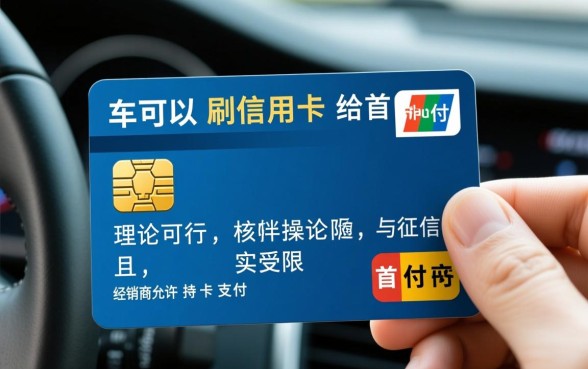 买车可以刷信用卡给首付吗，这样操作有什么风险？