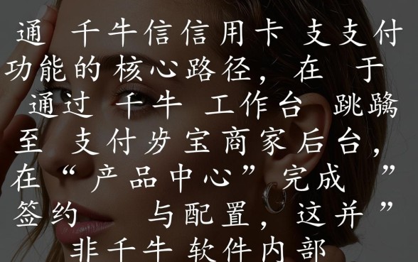 千牛信用卡支付在哪里开通，千牛怎么开通信用卡支付