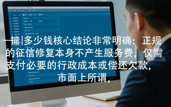 修复个人征信一般要多少钱