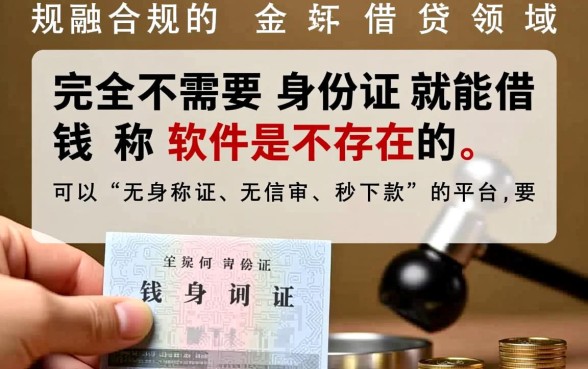 不用身份证就能借钱的软件是真的吗，哪个软件安全可靠
