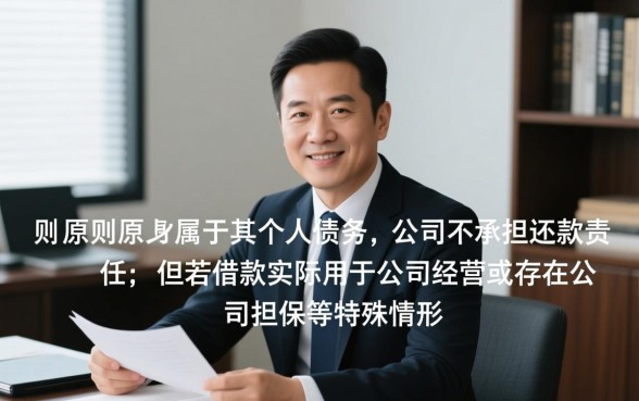 法定代表人以个人名义借款谁还，公司需要承担还款责任吗？