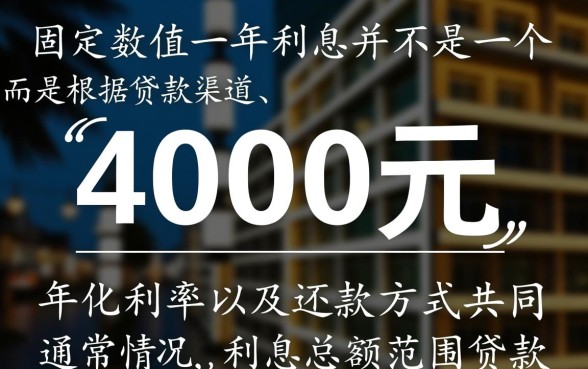 贷款4000一年利息多少