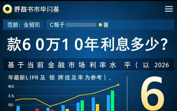 贷款60万10年利息多少，每月还款金额怎么算？