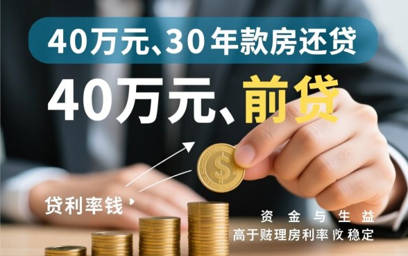 贷款40万30年提前还款划算吗，怎么还最省钱？