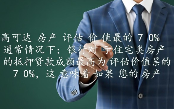 房子抵押给银行能贷款多少，房产抵押贷款额度怎么算
