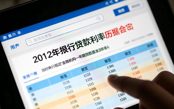 2012年银行贷款利率表是多少，2012年银行贷款利率怎么算
