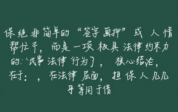 别人担保贷款有什么风险，担保人需要承担什么责任？