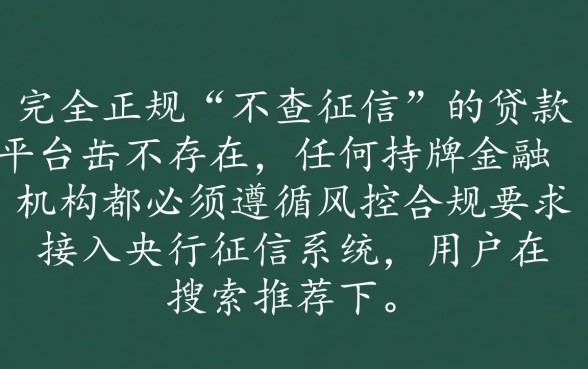 推荐下不查征信的贷款平台有哪些