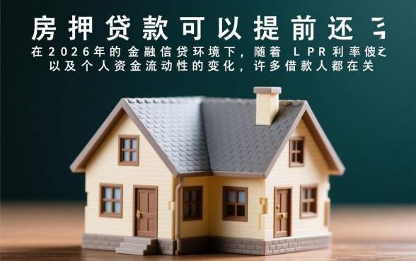房子抵押贷款可以提前还吗