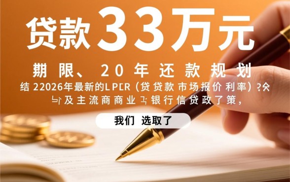 贷款33万20年月供多少，利息一共要还多少钱？