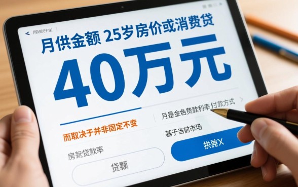 40万贷款25年月供多少，房贷计算器怎么算