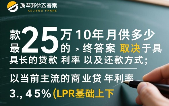 贷款25万10年月供多少，利息怎么算最划算