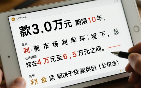 贷款30万10年利息多少，银行贷款利息怎么算？
