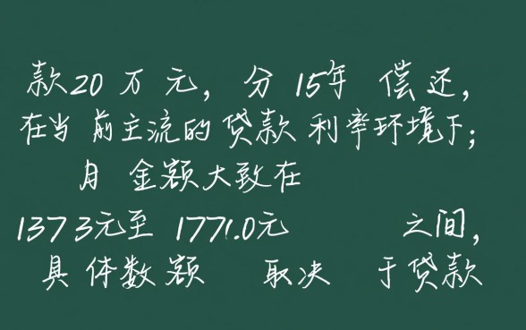 贷款20万15年月供多少，贷款计算器怎么算利息？