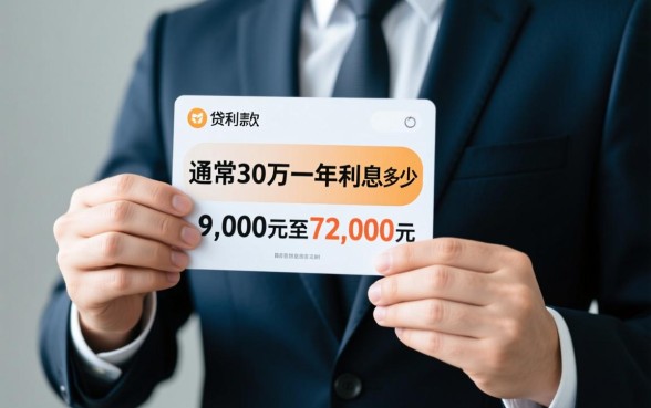 贷款30万一年利息多少钱，怎么算利息最低