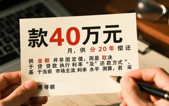 贷款40万20年月供多少，房贷计算器算出利息多少