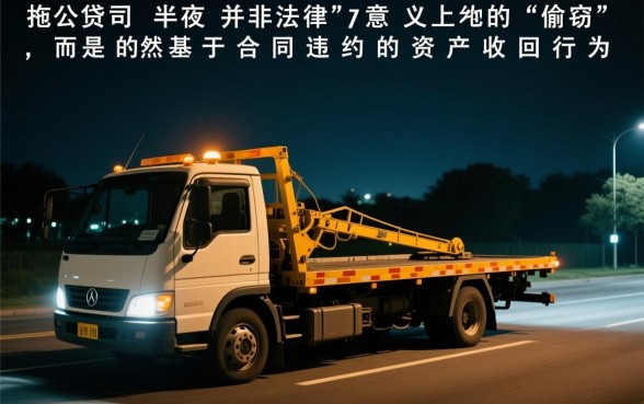 车贷公司都是半夜偷车吗，为什么半夜偷偷拖车