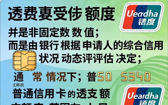 信用卡透支额度是多少，一般最高能有多少钱？