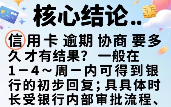 信用卡逾期协商要多久才有结果