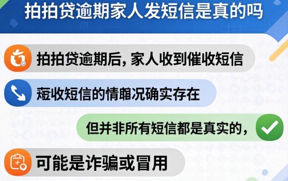 拍拍贷逾期家人发短信是真的吗