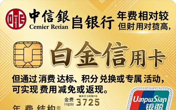 中信银行白金信用卡年费多少？-年费收取标准及免年费方法