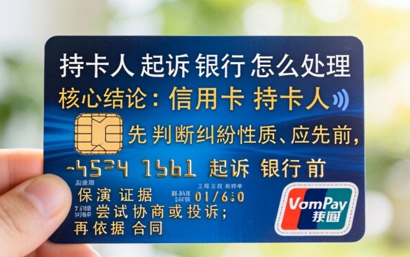 信用卡持卡人起诉银行怎么处理
