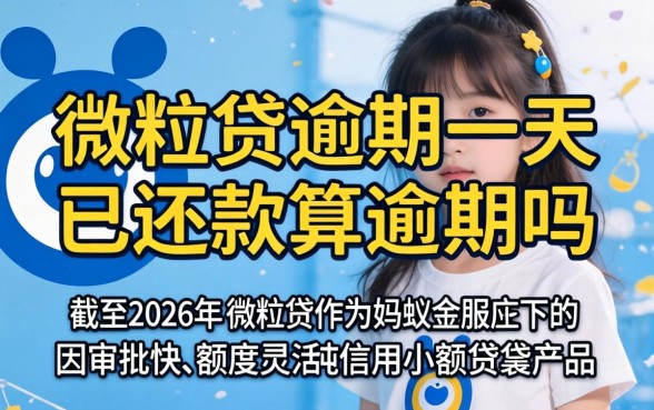 微粒贷逾期一天已还款算逾期吗