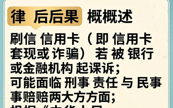 刷信用卡被起诉有什么后果嘛，刷信用卡被起诉会坐牢吗