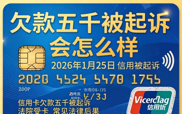 信用卡欠款五千被起诉会怎么样
