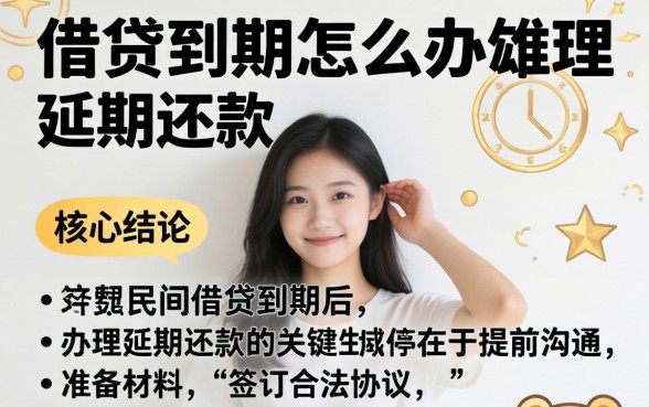 民间借贷到期怎么办理延期还款