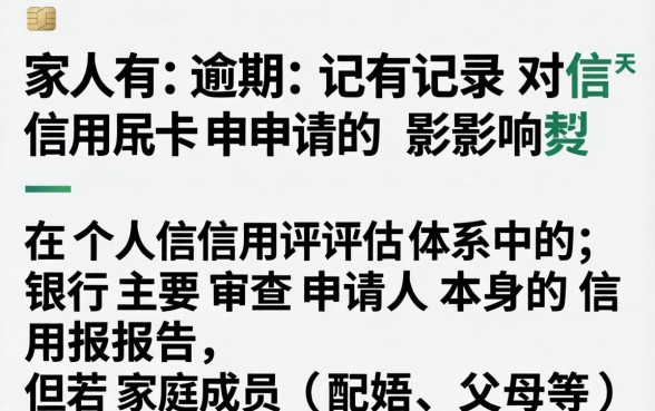 家人有逾期记录怎么办信用卡，家人逾期会影响我办卡吗