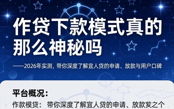 宜人贷下款模式真的那么神秘吗