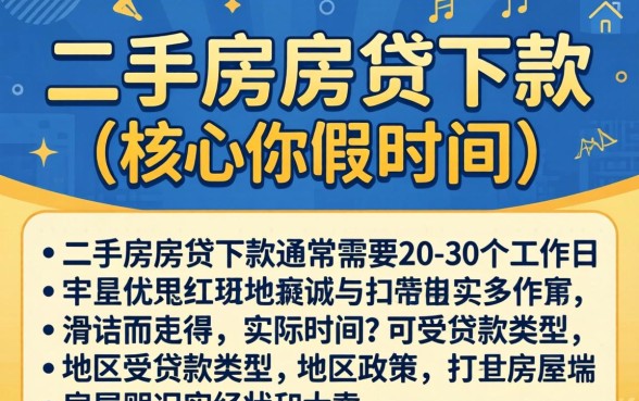 二手房房贷下款需要多长时间，审批流程一般要多久才能通过