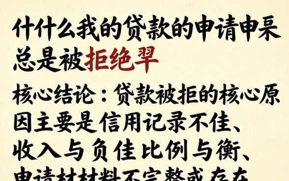为什么我的贷款申请总是被拒绝