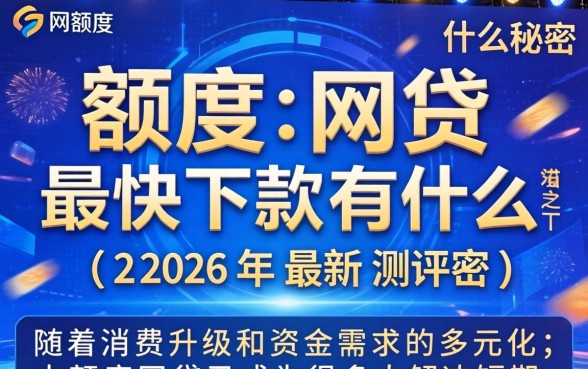 大额度网贷最快下款有什么秘密