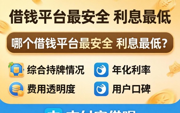 哪个借钱平台最安全 利息最低