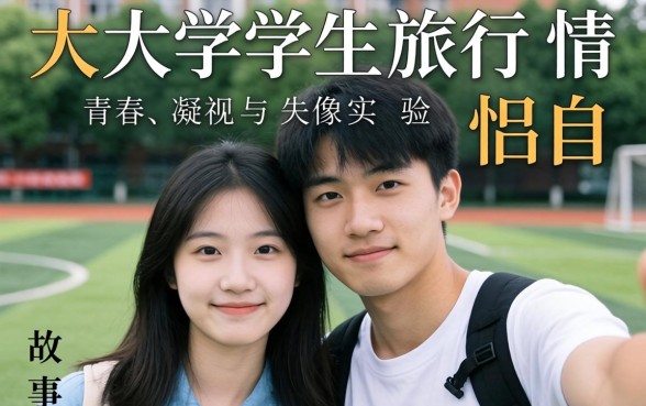 大学生旅行情侣自拍