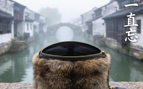 一个一直敞开的皮草钱包