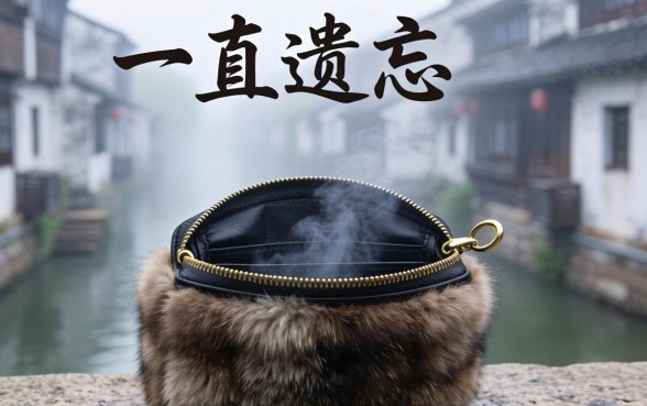 一个一直敞开的皮草钱包