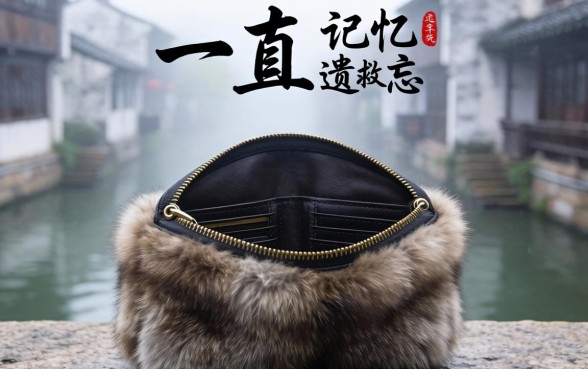 一个一直敞开的皮草钱包